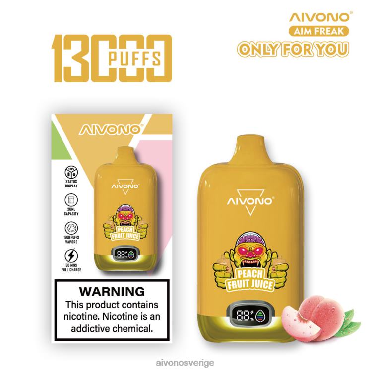 Aivono AIM FREAK 13 000 persika fruktjuice - 80ZTN245 Aivono Vape